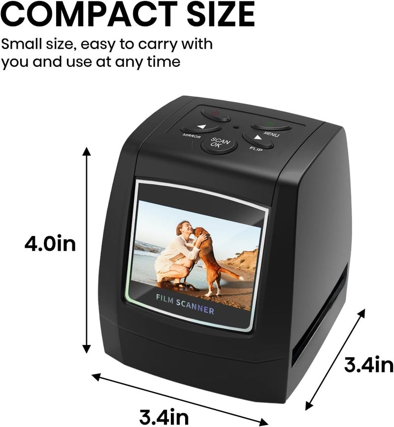 DigitPro 35mm Slide Scanner & Film Viewer, 2.4-inch LCD Screen Slide Viewer,for 35mm Old Slides to Digital, Portable Negative Scanner,Include Easy Load Film Adapters - Image 3